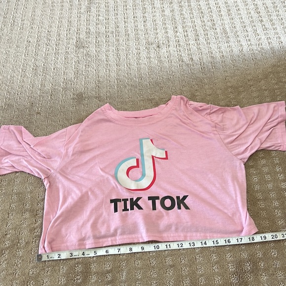 Tik Tok Pink Large Crop Top - Picture 5 of 5